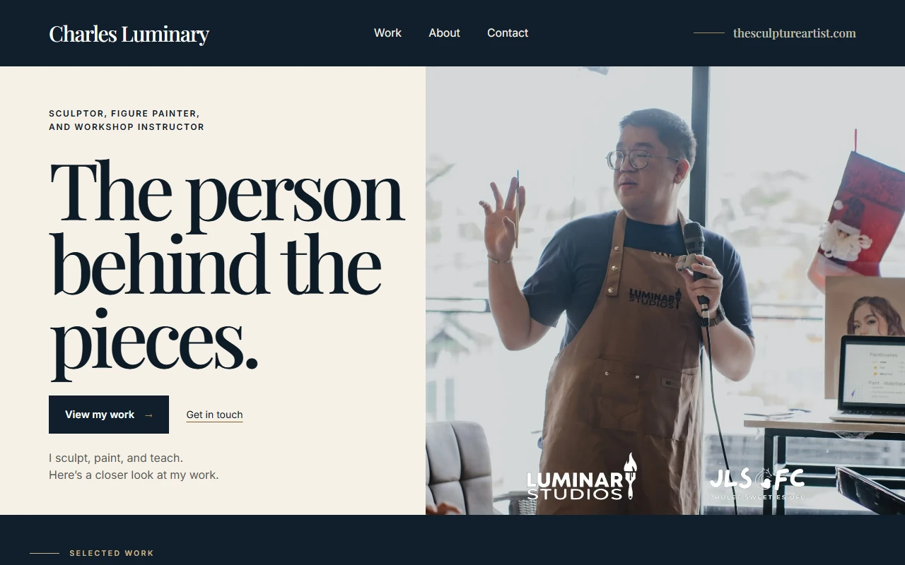 The Sculpture Artist website preview