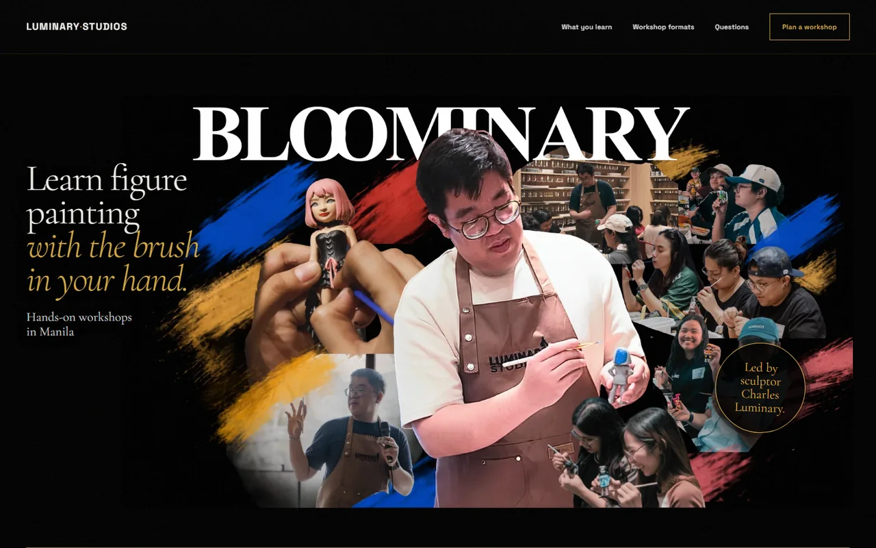 Figure Painting Workshops Manila website preview